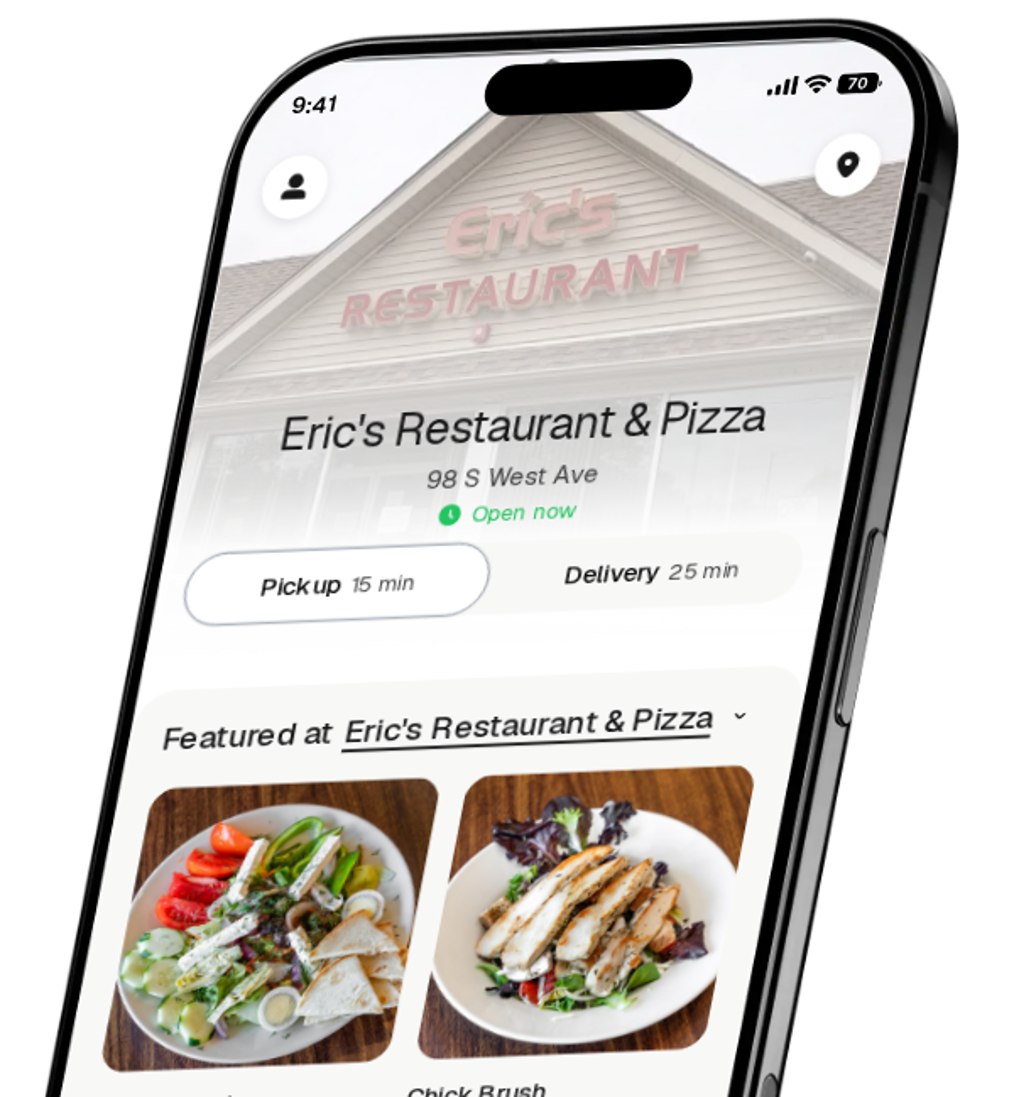Eric's Restaurant & Pizza app preview