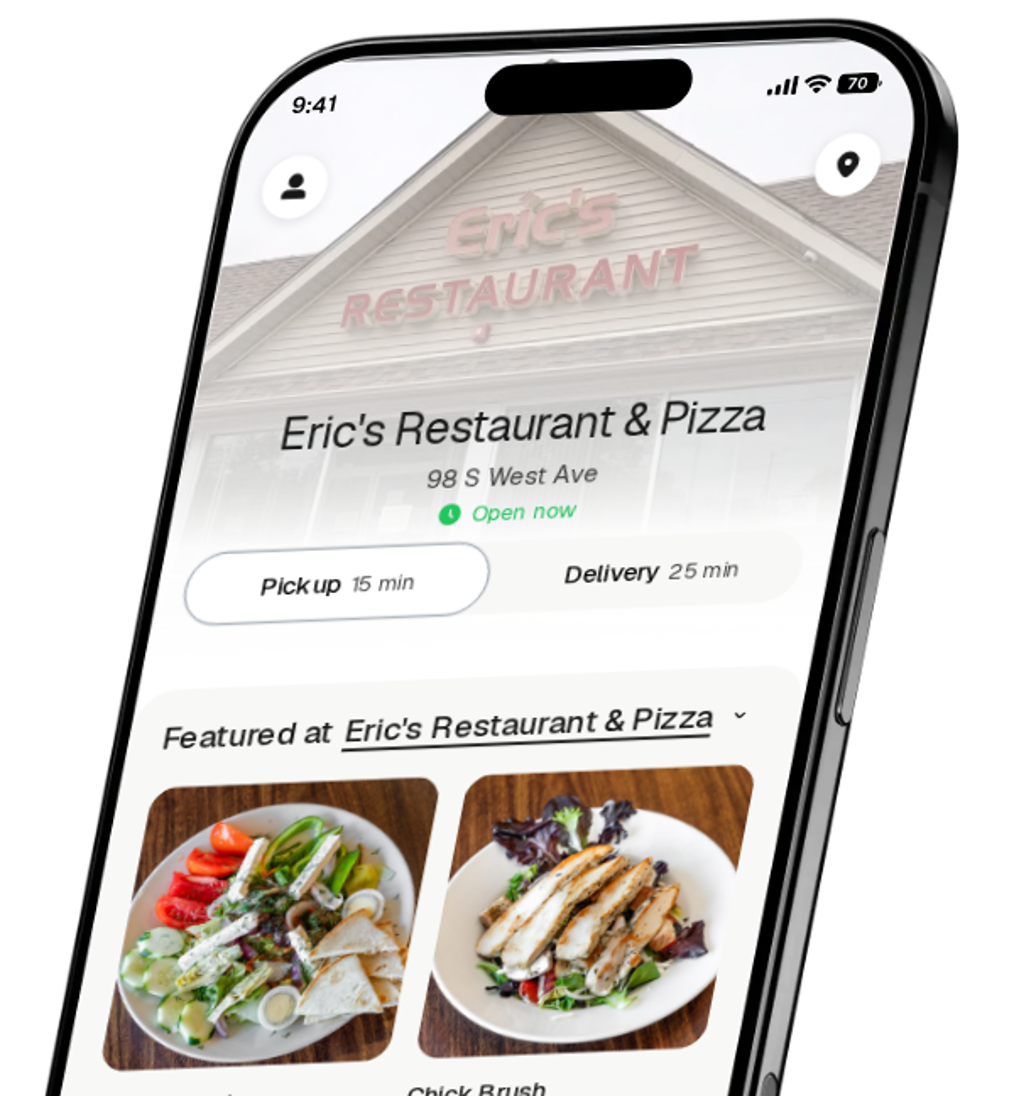 Eric's Restaurant & Pizza app preview